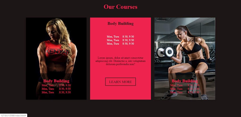 HTML, CSS Card Design